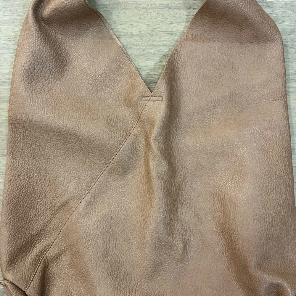 Shiraleah Tan Pebbled Leather Hobo Bag